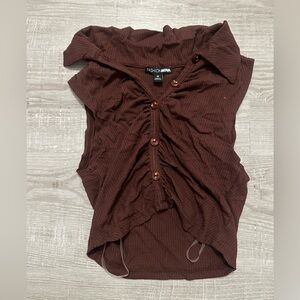 Fashion Nova Women's Brown Top size medium